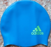  Adidas Logo шапочка для плавания силиконовая детская голубая