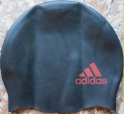 Adidas Logo детская шапочка для плавания силиконовая черная