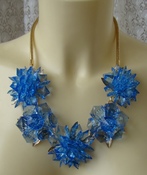 Ожерелье женское колье цветы ювелирная бижутерия 5817