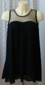 Платье женское коктейльное черное плиссированное мини Miss83 р.44 6179
