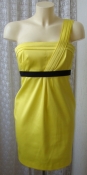 Платье женское летнее желтое яркое модное стильное мини бренд River Island р.40 6432