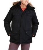 Куртка-парка зимняя мужская Swiss Tech с капюшоном черная XL