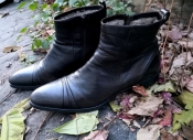 Мужские ботинки Aldo Brue ( Италия ), оригинал, кожаные с натуральным мехом.