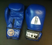 Перчатки боксерские ФБУ 10 унций синие Green Hill лицензированные Федерацией бокса Украины