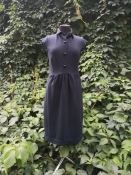 Платье Prada, оригинал, плотный трикотаж, цвет - темно / синий.