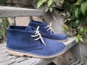 Замшевые ботинки Topytes ( Испания ), низкий ход, цвет - синий.