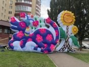 Декорации улиц надувные для оформления сцены, рекламы